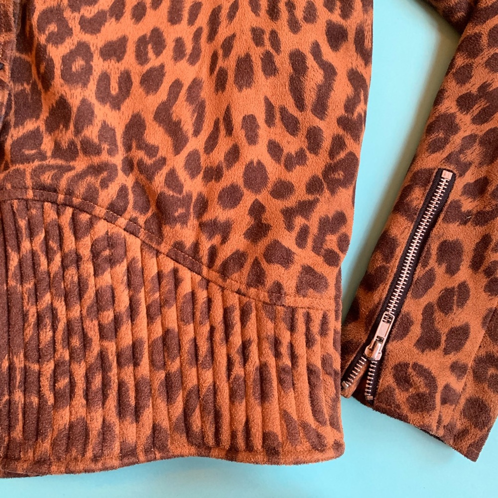 UNIF Studded Leopard Moto Jacket - Picture 5 of 6